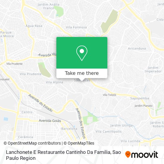 Mapa Lanchonete E Restaurante Cantinho Da Familia