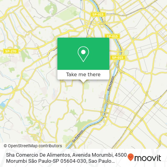 Sha Comercio De Alimentos, Avenida Morumbi, 4500 Morumbi São Paulo-SP 05604-030 map