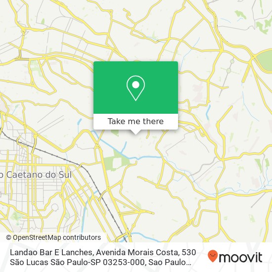 Landao Bar E Lanches, Avenida Morais Costa, 530 São Lucas São Paulo-SP 03253-000 map