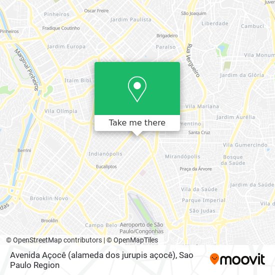 Avenida Açocê (alameda dos jurupis açocê) map