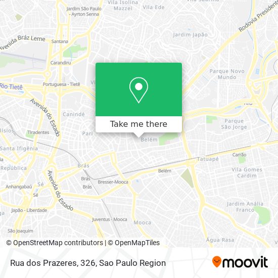 Mapa Rua dos Prazeres, 326