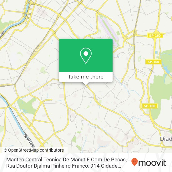 Mantec Central Tecnica De Manut E Com De Pecas, Rua Doutor Djalma Pinheiro Franco, 914 Cidade Ademar São Paulo-SP 04368-000 map