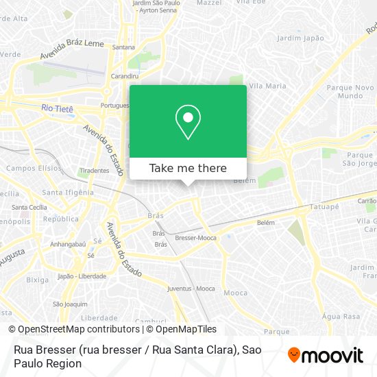 Mapa Rua Bresser (rua bresser / Rua Santa Clara)