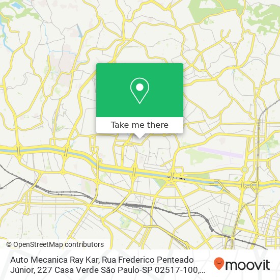 Mapa Auto Mecanica Ray Kar, Rua Frederico Penteado Júnior, 227 Casa Verde São Paulo-SP 02517-100