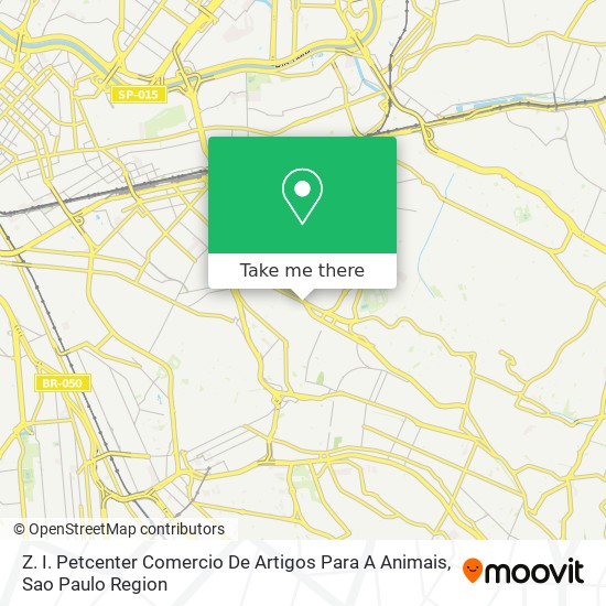 Mapa Z. I. Petcenter Comercio De Artigos Para A Animais