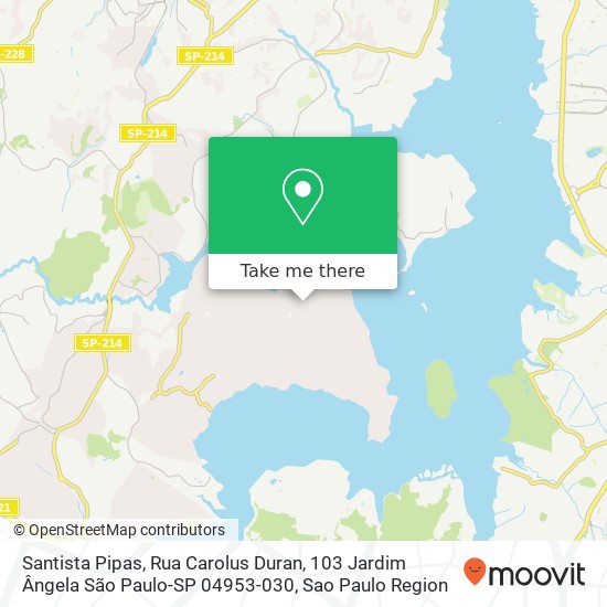 Mapa Santista Pipas, Rua Carolus Duran, 103 Jardim Ângela São Paulo-SP 04953-030