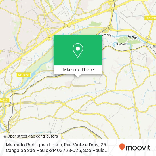 Mercado Rodrigues Loja Ii, Rua Vinte e Dois, 25 Cangaíba São Paulo-SP 03728-025 map