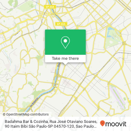 Mapa Badahma Bar & Cozinha, Rua José Otaviano Soares, 90 Itaim Bibi São Paulo-SP 04570-120