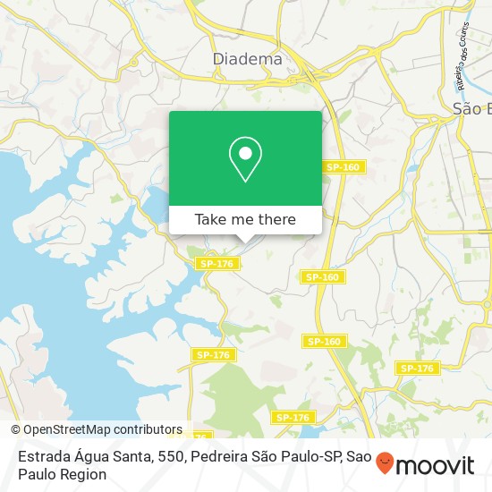 Estrada Água Santa, 550, Pedreira São Paulo-SP map