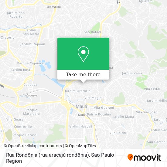 Mapa Rua Rondônia (rua aracajú rondônia)