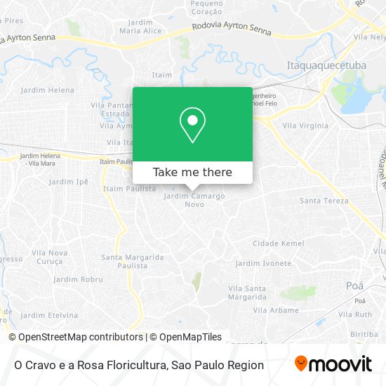 O Cravo e a Rosa Floricultura map