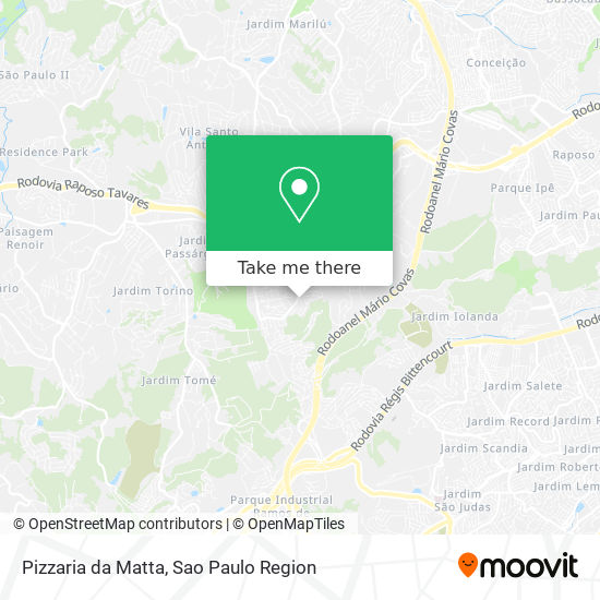 Mapa Pizzaria da Matta