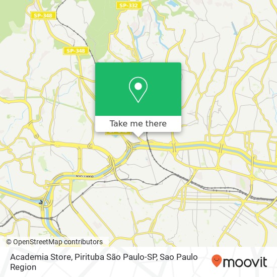 Mapa Academia Store, Pirituba São Paulo-SP