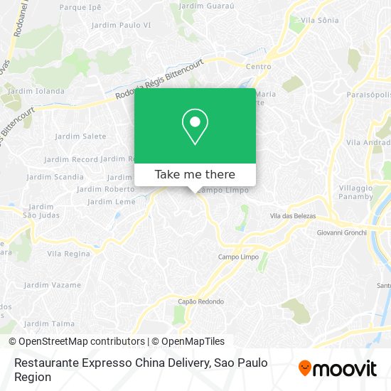 Mapa Restaurante Expresso China Delivery