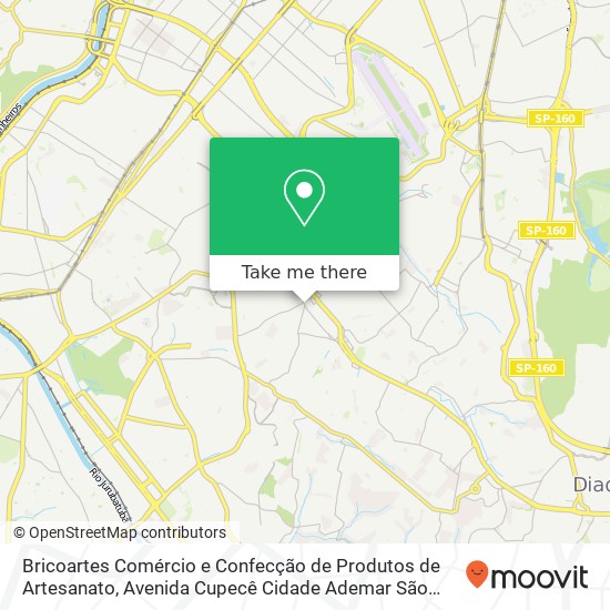 Bricoartes Comércio e Confecção de Produtos de Artesanato, Avenida Cupecê Cidade Ademar São Paulo-SP 04366-000 map