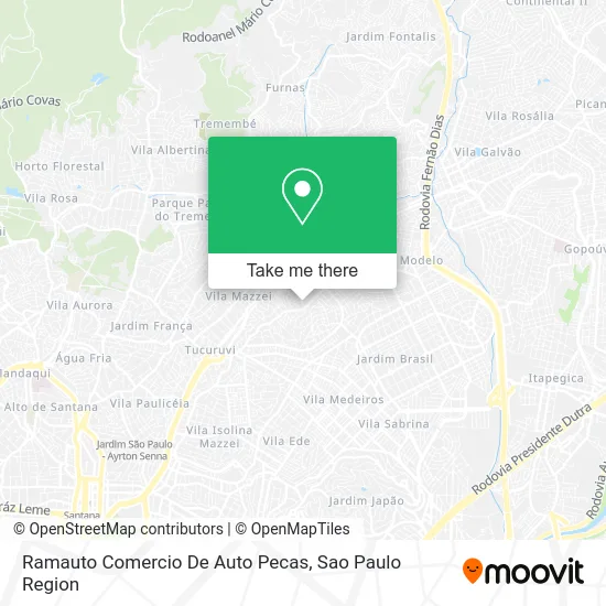 Ramauto Comercio De Auto Pecas map