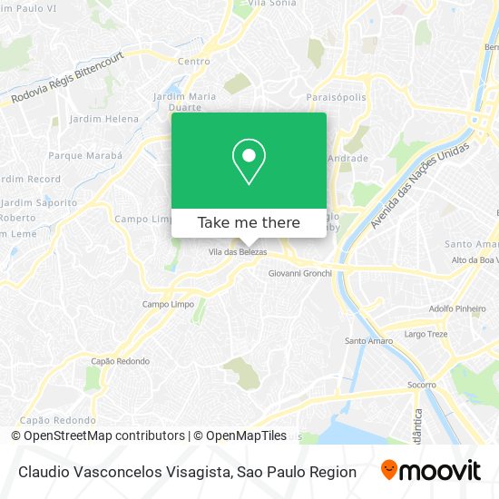 Mapa Claudio Vasconcelos Visagista