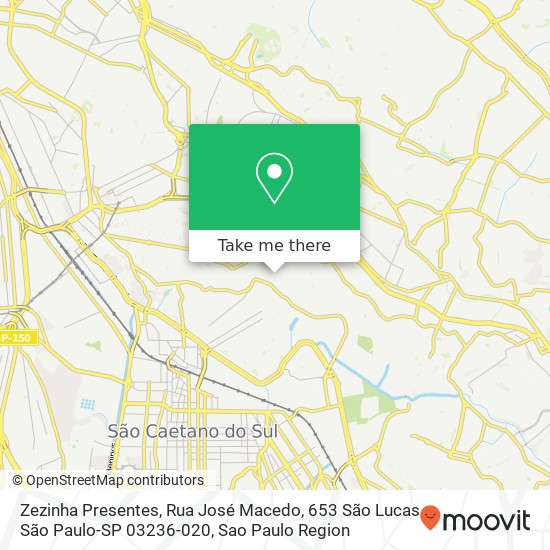 Zezinha Presentes, Rua José Macedo, 653 São Lucas São Paulo-SP 03236-020 map