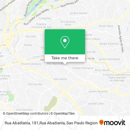 Rua Abadiania, 181,Rua Abadiania map