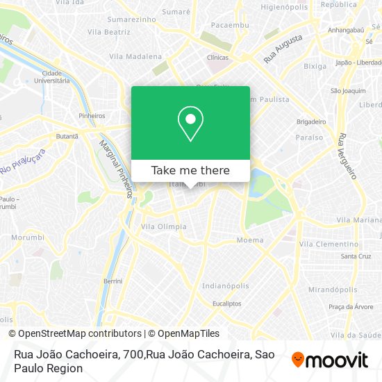 Rua João Cachoeira, 700,Rua João Cachoeira map