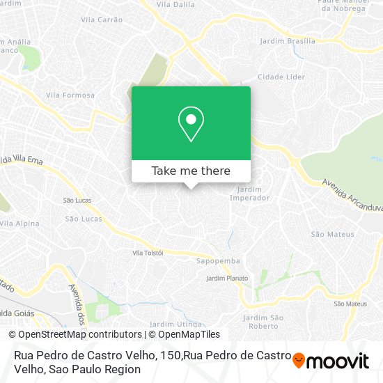 Mapa Rua Pedro de Castro Velho, 150,Rua Pedro de Castro Velho