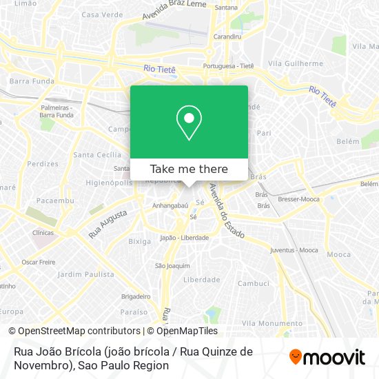 Rua João Brícola (joão brícola / Rua Quinze de Novembro) map