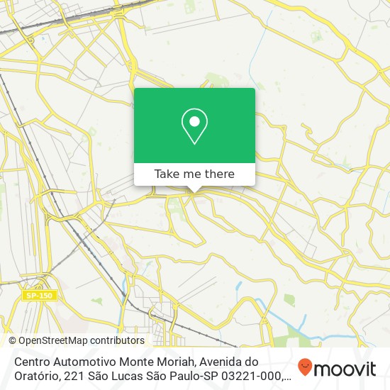 Centro Automotivo Monte Moriah, Avenida do Oratório, 221 São Lucas São Paulo-SP 03221-000 map