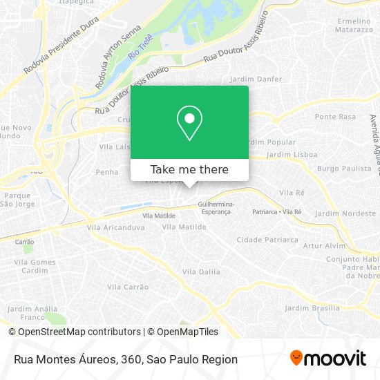 Rua Montes Áureos, 360 map