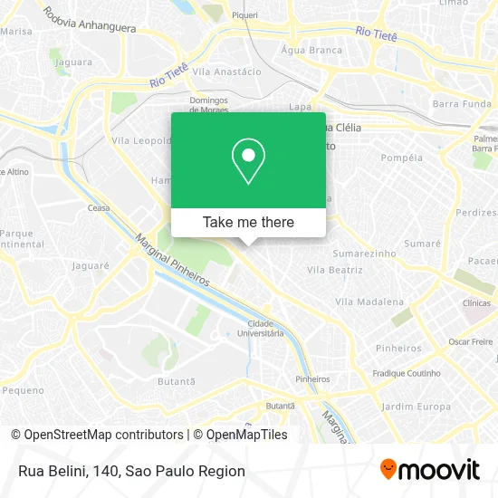 Rua Belini, 140 map