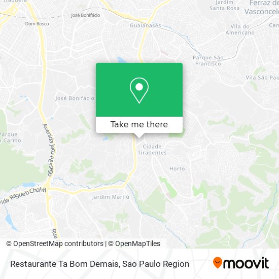 Mapa Restaurante Ta Bom Demais