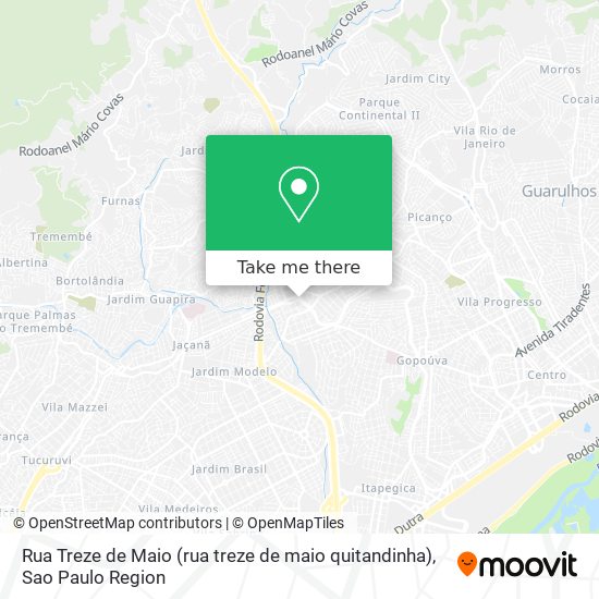 Rua Treze de Maio (rua treze de maio quitandinha) map