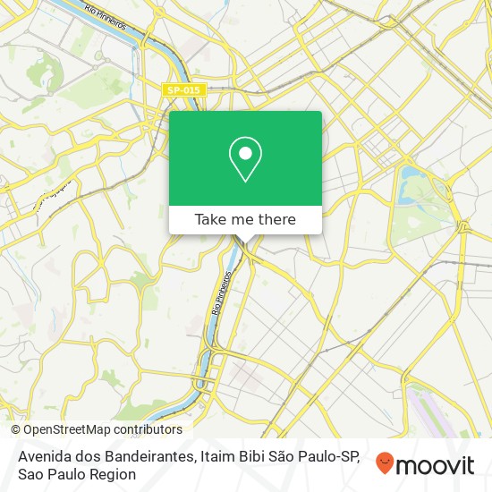 Mapa Avenida dos Bandeirantes, Itaim Bibi São Paulo-SP