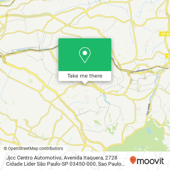 Mapa Jjcc Centro Automotivo, Avenida Itaquera, 2728 Cidade Líder São Paulo-SP 03450-000