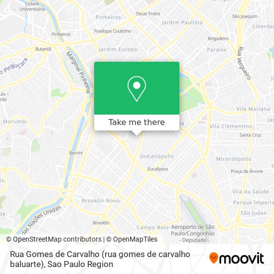 Rua Gomes de Carvalho (rua gomes de carvalho baluarte) map