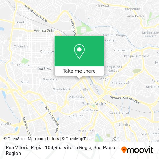 Mapa Rua Vitória Régia, 104,Rua Vitória Régia