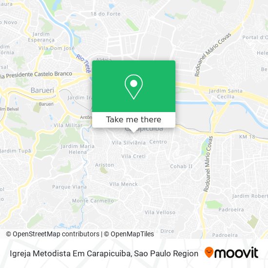 Igreja Metodista Em Carapicuiba map