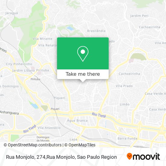 Mapa Rua Monjolo, 274,Rua Monjolo