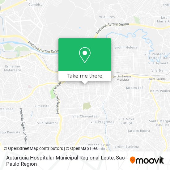 Autarquia Hospitalar Municipal Regional Leste map