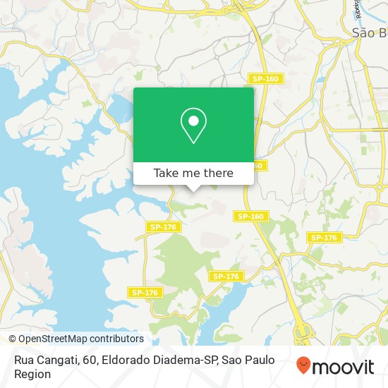 Rua Cangati, 60, Eldorado Diadema-SP map