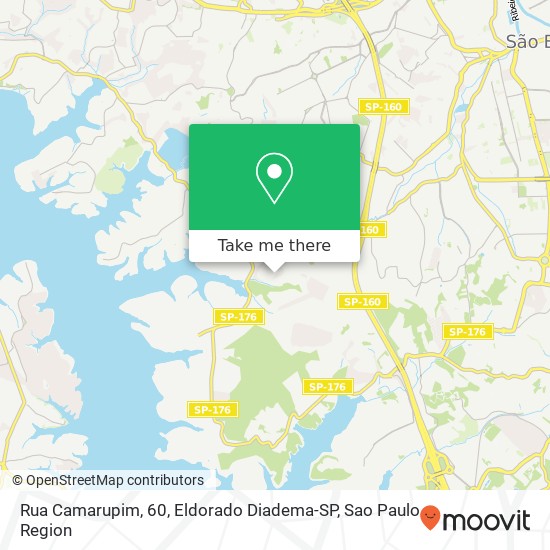 Mapa Rua Camarupim, 60, Eldorado Diadema-SP