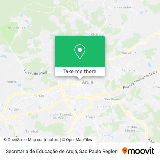 Secretaria de Educação de Arujá map