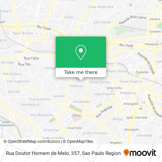 Mapa Rua Doutor Homem de Melo, 357