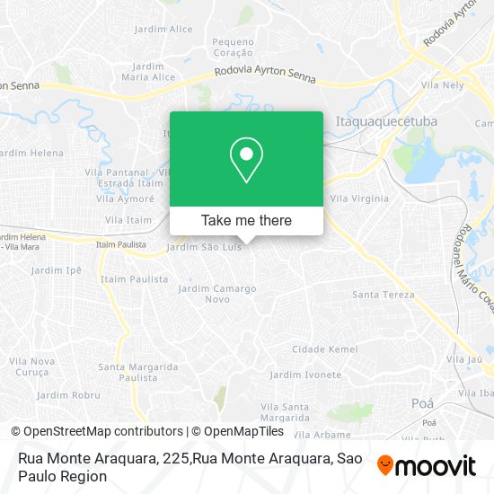 Rua Monte Araquara, 225,Rua Monte Araquara map