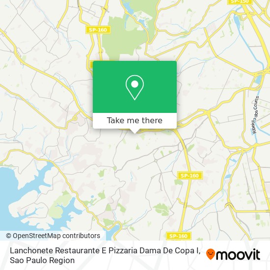 Lanchonete Restaurante E Pizzaria Dama De Copa I map