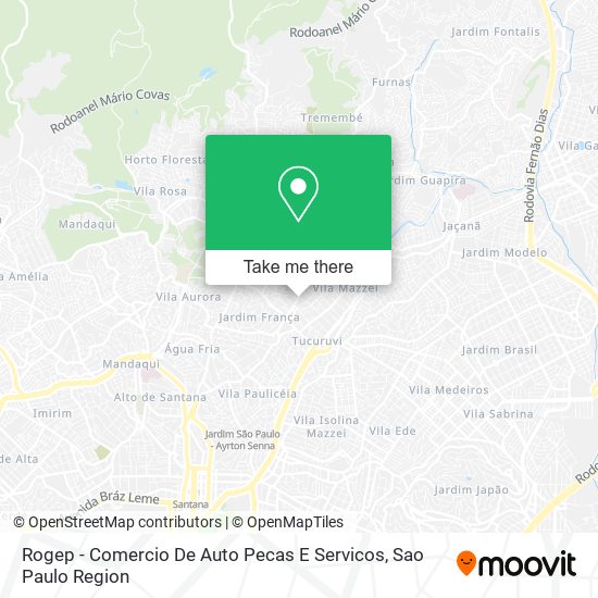 Rogep - Comercio De Auto Pecas E Servicos map