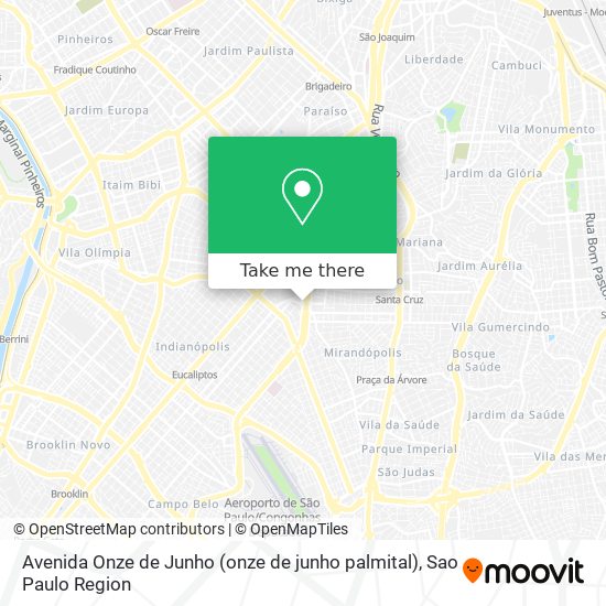 Avenida Onze de Junho (onze de junho palmital) map