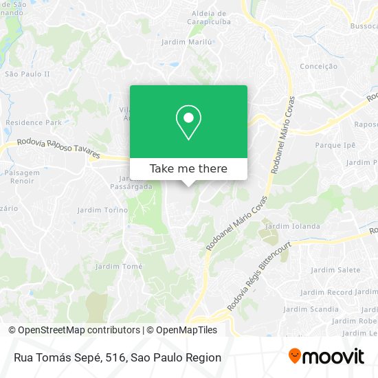 Rua Tomás Sepé, 516 map