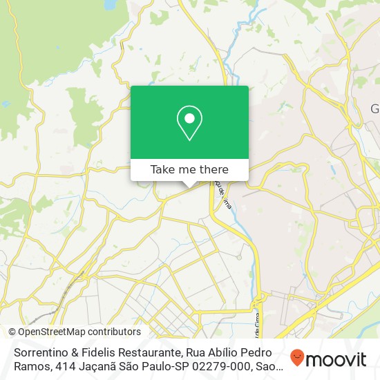 Sorrentino & Fidelis Restaurante, Rua Abílio Pedro Ramos, 414 Jaçanã São Paulo-SP 02279-000 map
