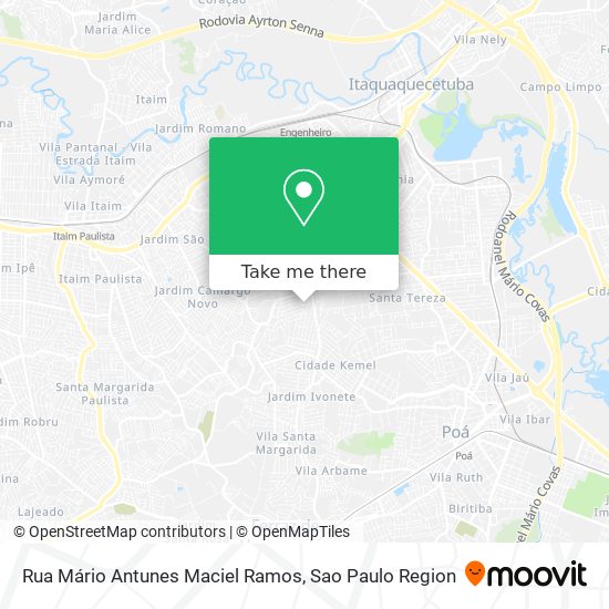 Mapa Rua Mário Antunes Maciel Ramos