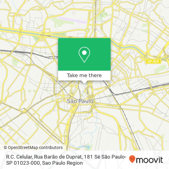 Mapa R.C. Celular, Rua Barão de Duprat, 181 Sé São Paulo-SP 01023-000